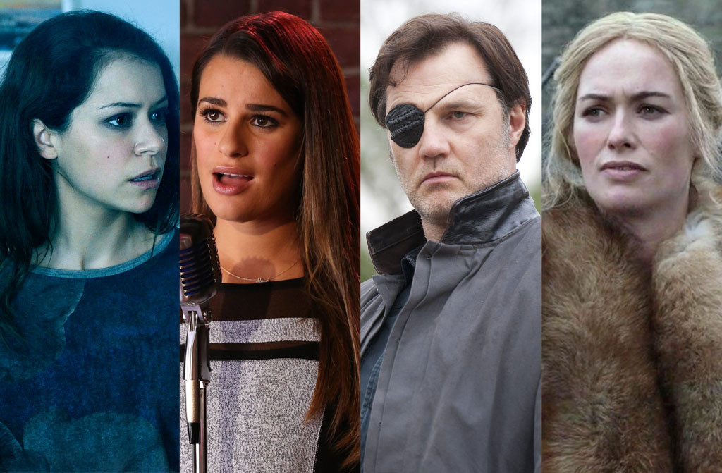 TV Award Winners, Tatiana Maslany, Lea Michele, David Morrissey, Lena Headey